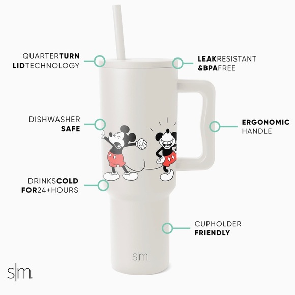 Simple Modern 40 oz Trek - New in Box. Disney Mickey Mouse Dances - Picture 4 of 11